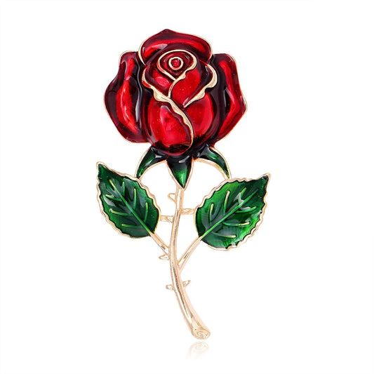 Fashion Flowers Floral Rose Elegant Brooches for Girls Sweet Trendy Cute Pins Jewelry for Women Ladies Accessories Wholesale