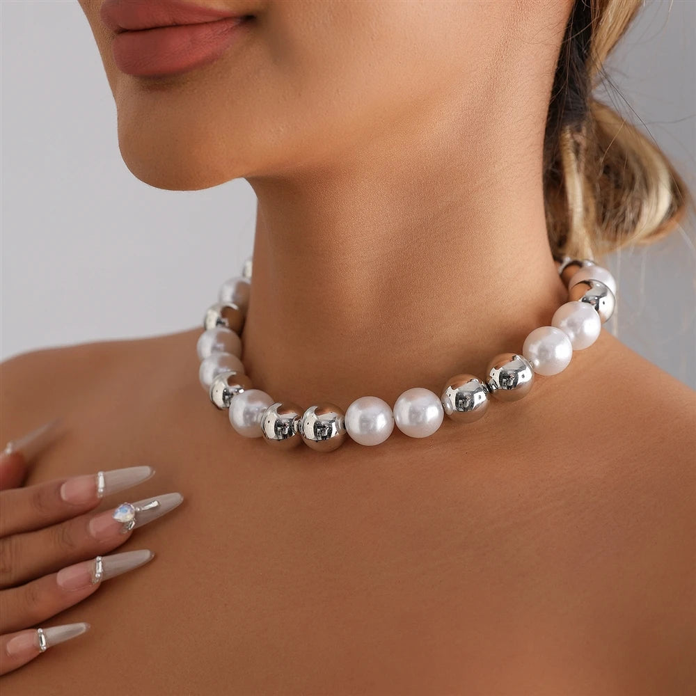 Fashion Beads Simple Minimalisyic Elegant Graceful Necklaces for Girls Classic Vintage Retro Dainty Jewelry for Women Ladies