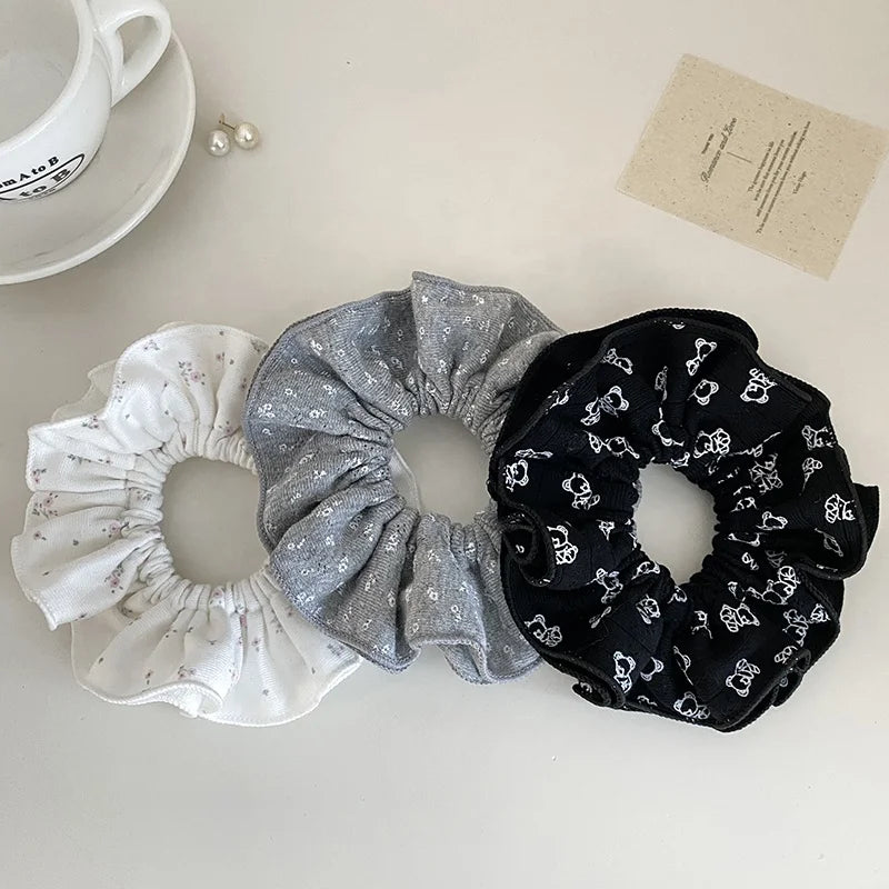 Fashion Cute Animals Solid Color Scrunchies for Girls Simple Elegant Graceful Hair Ties for Women Lady Hair Accessories in Stock