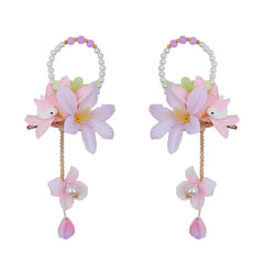 Vintage Chinese Style Rabbit Imitation Pearl Hair Clips for Baby Girls Festival Sweet Alligators for Kids Hair Accessories