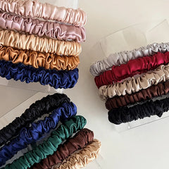 Fashion Trendy Stylish 100% Silk Scrunchies for Girls Soft Smooth Sweet Hair Ties for Women Ladies Hair Accessories in Stock