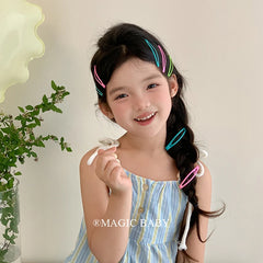 Simple Minimalistic Solid Candy Color Hair Clips for Baby Girls Cute Sweet Kawaii Snap Clips for Kids Children Hair Accessories