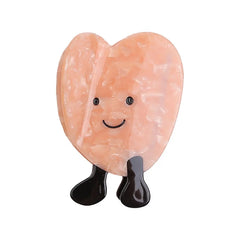 Cute Heart Shaped Smile Acetate Hair Claw Clips for Girls Sweet Fashion Trendy Haarspange for Women Ladies Hair Accessories