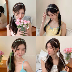 Fashion Trendy Sweet Cute Flower Head Band for Girls Princess Elegant Graceful Hair Band for Women Ladies Hair Accessories