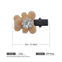 Cute Bear Animals Glitter Sparkle Hair Clips for Girls and Women Luxurious Alligators Hair Accessories for Party Fashion Stock