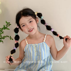 Mini Star Bowknot Cute Sweet Scrunchies for Baby Girls Glitter Kawaii Fashion Hair Ties for Kids Children Hair Accessories