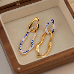 Fashion Copper 18K Gold Plated Drop Earrings for Girls Trendy Elegant Jewelry for Women Ladies Wholesale Chinese Factory Bulk
