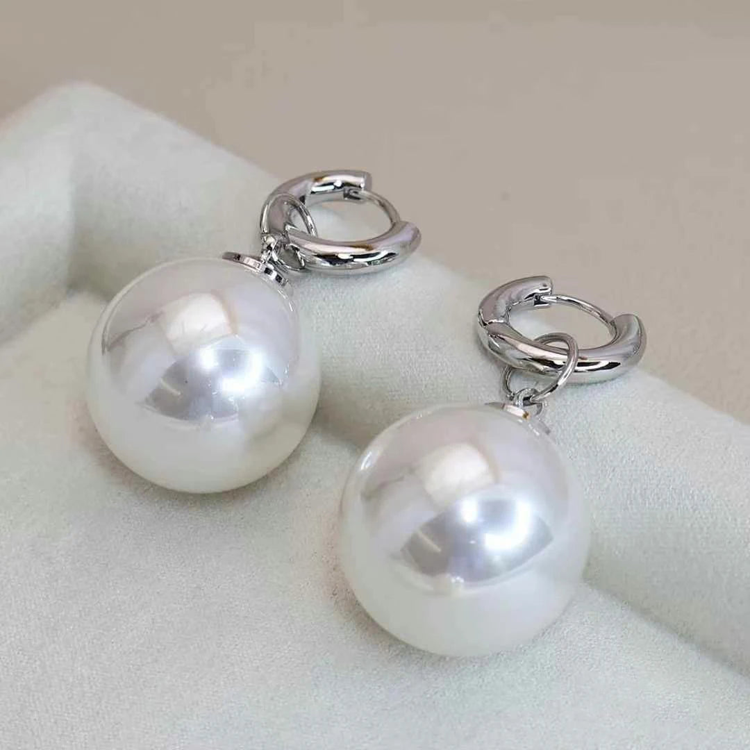 Women Imitation Pearl Flower Decorative Drop Earring Luxurious Dainty Trendy High Quality Bulk Jewelry Accessories for Office