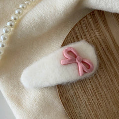 Hot Sale Chic Elegant Bowknot Hair Clip for Women Girls' Fashion Trendy Accessory Solid Color Fabric Snap Clips Sweet Cute Style