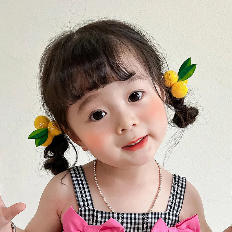 Cute Fashion Fruit Elastic Scrunchies for Baby Girls Kawaii Hair Ties for Kids Children Hair Accessories Simple in Stock