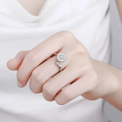 Women's Zircon Flower Rotating Rings Adjustable Stress-relieving Fashionable Ring Men's Unisex Hot Sale Accessories Wholesale