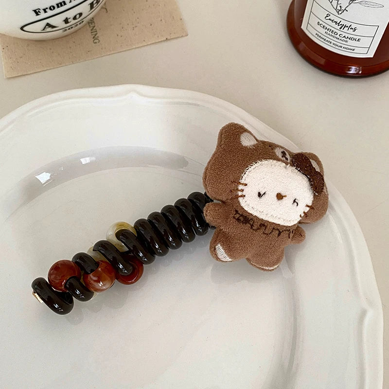 Fashion Flower Animals Telephone Wire Hair Ties for Baby Girls Cute Sweet Durable Scrunchies for Kids Child Hair Accessories