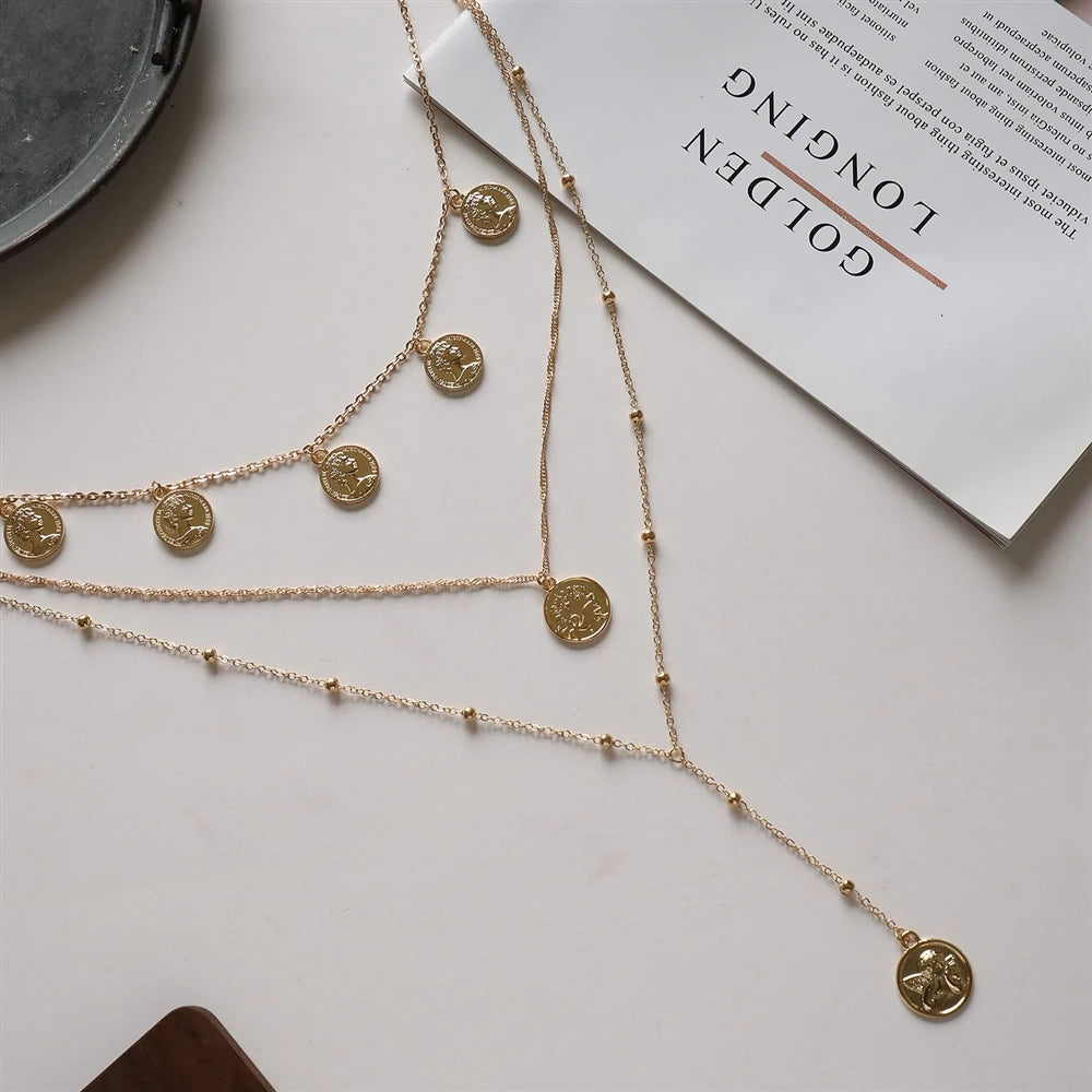 Fashion Simple Minimalistic Body Chain Necklaces for Girls Elegant Trendy Glamorous Jewellry for Women Ladies Accessories