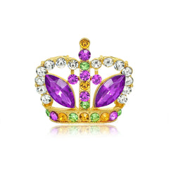 Fashion Glitter Sparkle Rhinestone Crown Luxury Brooches for Girls Sweet Princess Vintage Jewelry for Women Ladies Accessories
