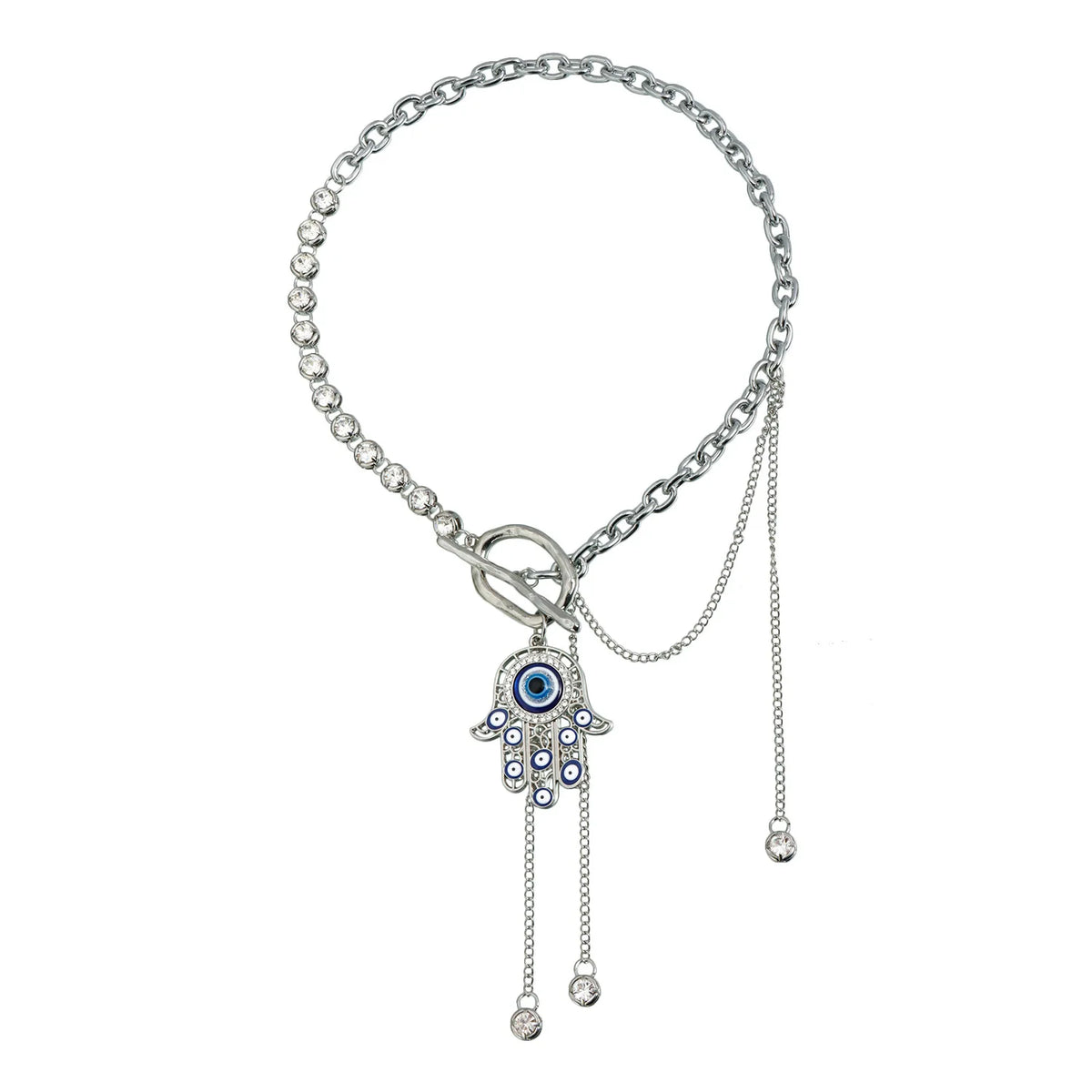 European and American Style Tassel Bold Necklaces for Girls Trendy Eyes Stylish Jewelry for Women Ladies Accessories Wholesale