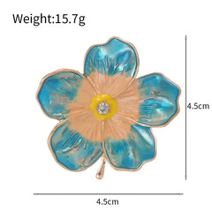 Fashion Flowers Sweet Floral Elegant Brooches for Girls Stylish Vintage Retro Pins Jewelry for Women Ladies Accessories Hot Sale