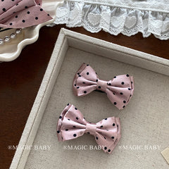 Cute Sweet Hair Clips for Baby Girls Kawaii Fashion Bowknot Polka Dot Alligators for Kids Children Teenagers Hair Accessories