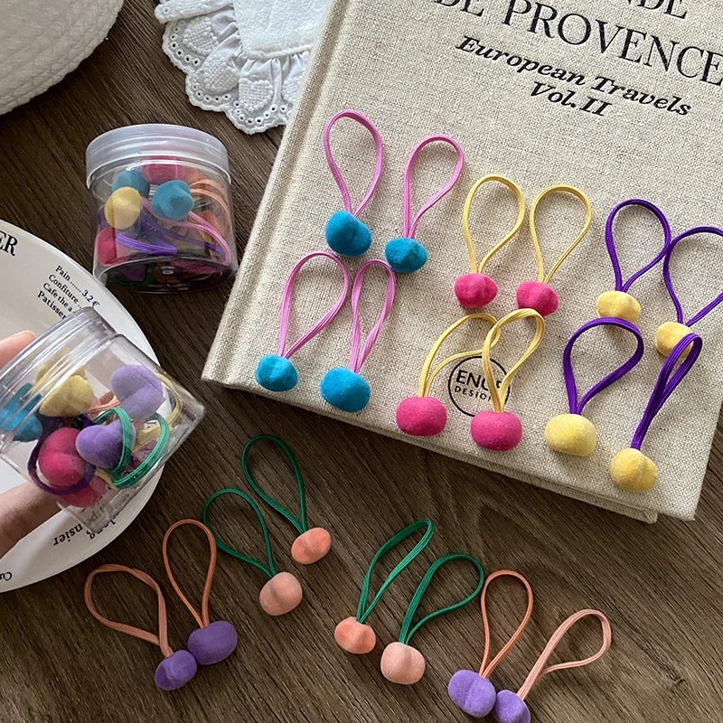 Fashion Sweet Cute Heart Shaped Star Hair Ties for Baby Girls Cute Sweet Mini Scrunchies for Kids Children Hair Accessories
