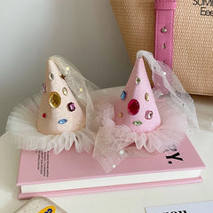 Brand New Birthday Sweet Cute Hair Clips for Girls Kids Lace Dress Shaped Haarspange for Women Ladies Teenager Hair Accessories