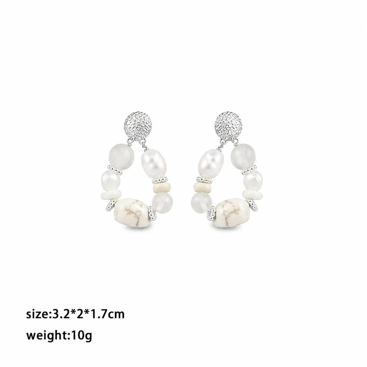Fashion Natural Stone Freshwater Pearl Shell Drop Earrings for Girls Sweet Jewelry for Women Ladies Wholesale China Manufacturer