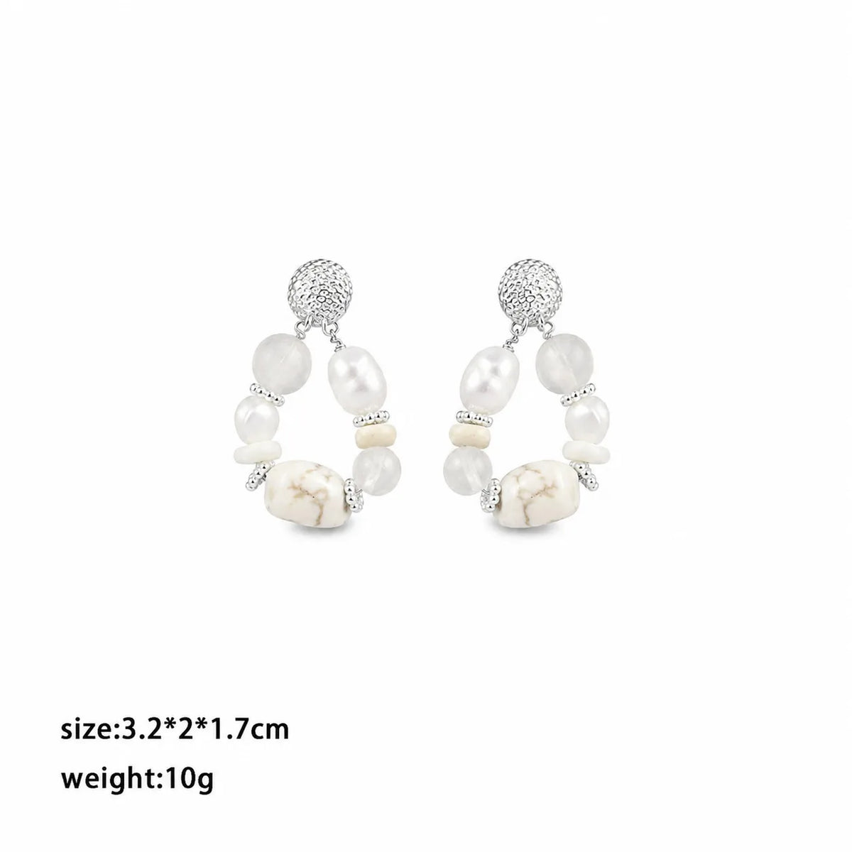 Fashion Natural Stone Freshwater Pearl Shell Drop Earrings for Girls Sweet Jewelry for Women Ladies Wholesale China Manufacturer