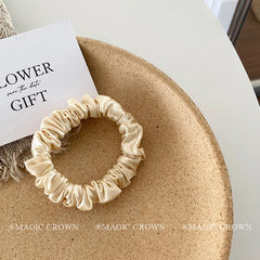 2025 Brand New Satin Hair Ties for Women Minimalistic Scrunchies Solid Color Casual Soft Hair Accessories Sweet for Girls Ladies