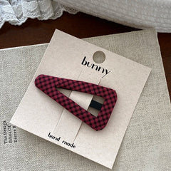 Simple Plaid Minimalistic Hair Clips for Baby Girls Cute Sweet Fashion Snap Clips for Kids Children Hair Accessories in Stock