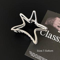 Fashion Simple Flower Butterfly Hair Claw Clips for Girls Heart Shaped Star Solid Color Haarspange for Women Hair Accessories