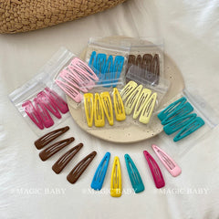 Simple Solid Color Minimalistic Hair Clips for Baby Girls Sweet Cute Snap Clips for Kids Children Hair Accessories in Stock