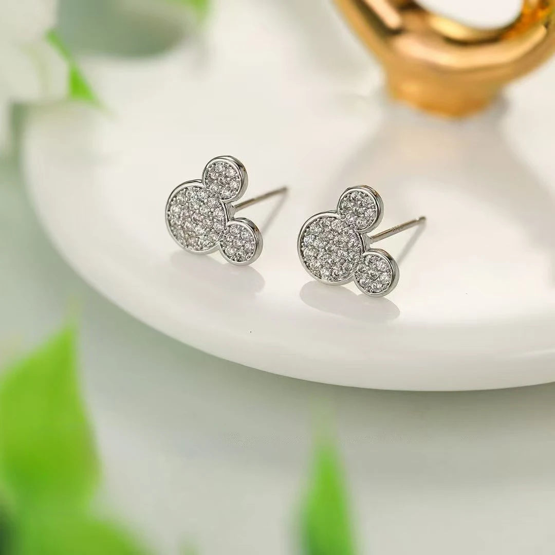 Girly Aesthetic Hot Sale New Design Bow Irregular Shape Small Mini Stud Earring Fashion Sparking Bulk Daily Jewelry Accessories