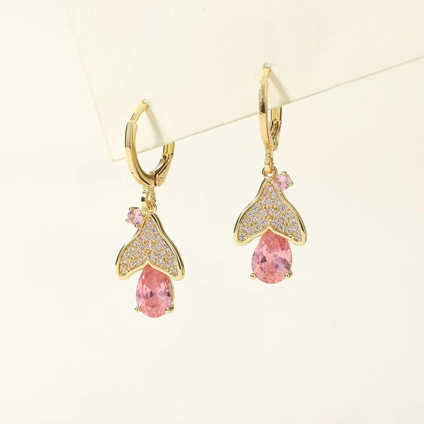 Fashion Ocean Sea Rhinestone Mermaid Drop Earrings for Girls Elegant Cute Jewelry for Women Ladies New Fresh Accessories Chic