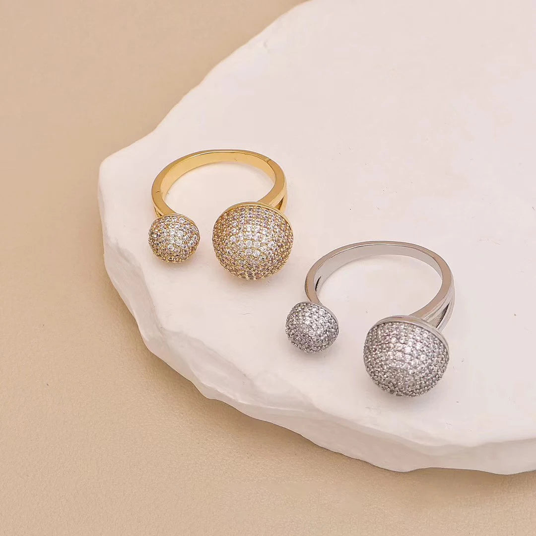 Refined Luxury Bowkont Glitter Rings for Girls Sweet Elegant Trendy Jewelry for Women Ladies Accessories Chinese Supplier