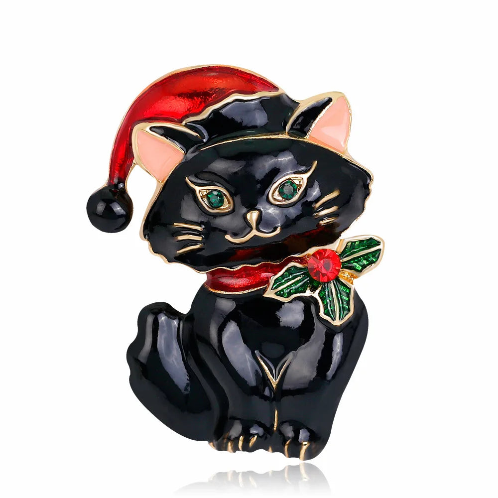 Fashion Sweet Cat Elegant Cute Brooches for Girls Trendy Glamorous Charms Pins Jewelry for Women Ladies Accessories Wholesale