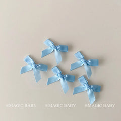 Girly Aesthetic Bowknot Small Solid Color Alligator Clips Fashion Sweet Cute Hairpins Accessories for Children Daily School Use