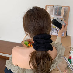 Fashion Solid Color Autumn Fall Elegant Scrunchies for Girls Simple Hair Ties for Women Ladies Hair Accessories Customized