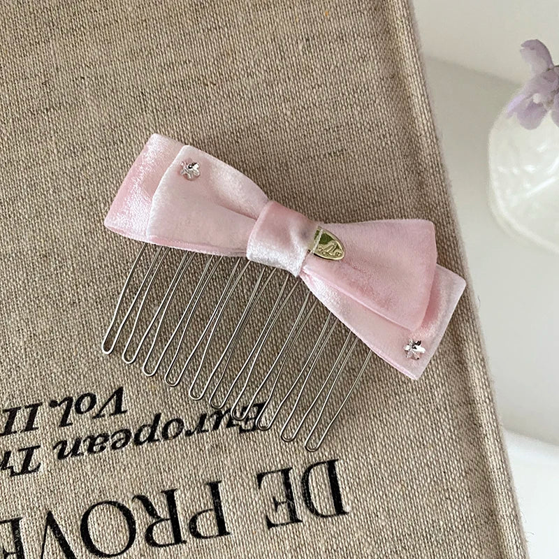 Fashion Bowknot Sweet Elegant Simple Hair Clips for Girls Chic Trendy Stylish Comb for Women Ladies Hair Accessories in Stock