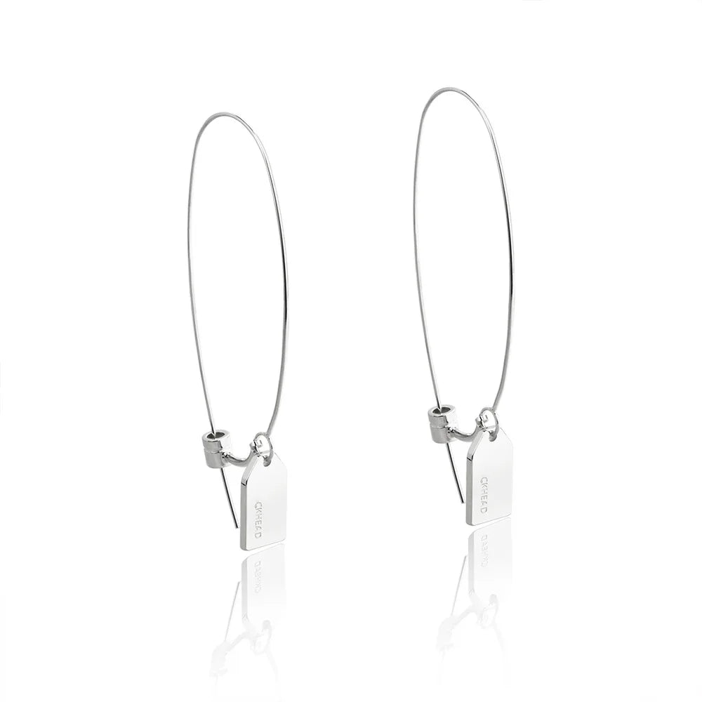 Internet Celebrity Minimalist Hoop Earrings Personalized English Letter Earrings Fashion Commuting Design Earrings Wholesale