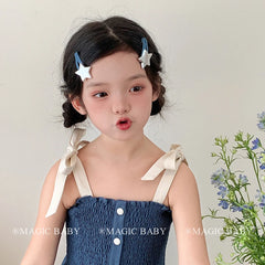 Minimalistic Denim Star Animal Hair Clips for Baby Girls Sweet Fashion Cute Snap Clips for Kids Children Hair Accessories Chic
