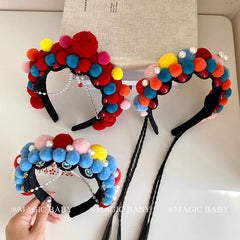Chinese Vintage Peking Opera Head Bands for Baby Girls Elegant Graceful Fashion Hair Band for Kids Children Hair Accessories