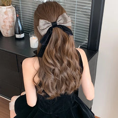 Fashion Elegant Ribbon Bowknot Princess Style Hair Clips for Girls Trendy Classic Barrettes for Women Ladies Hair Accessories