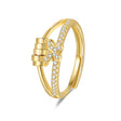 The opening is adjustable. / Butterfly - gold