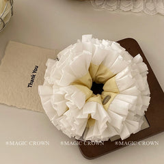 Oversized Elegant Hair Ties for Girls Cute Flower-Shape Stylish Scrunchies Exaggerated Trendy Hair Accessories