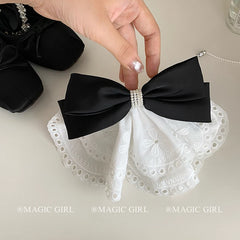 Classic Bowknot Dress Imitation Pearl Hair Clips for Girls Sweet Elegant Barrettes for Women Ladies Hair Accessories in Stock