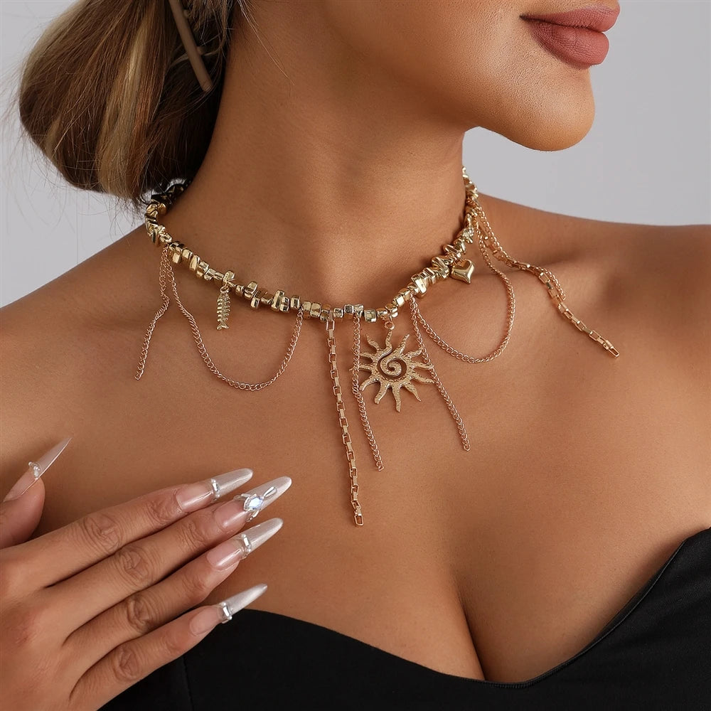 Fashion Beads Sun Elegant Graceful Stylish Necklaces for Girls Sweet Spicy Jewelry for Women Ladies Accessories Chinese Supplier