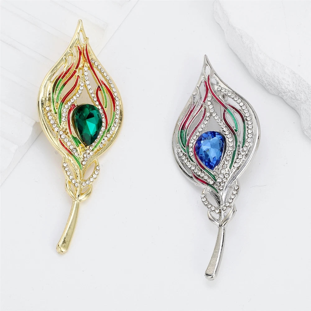 Fashion Glitter Sparking Sweet Rhinestone Elegant Brooches for Girls Stylish Trendy Pins Jewelry for Women Ladies Accessories