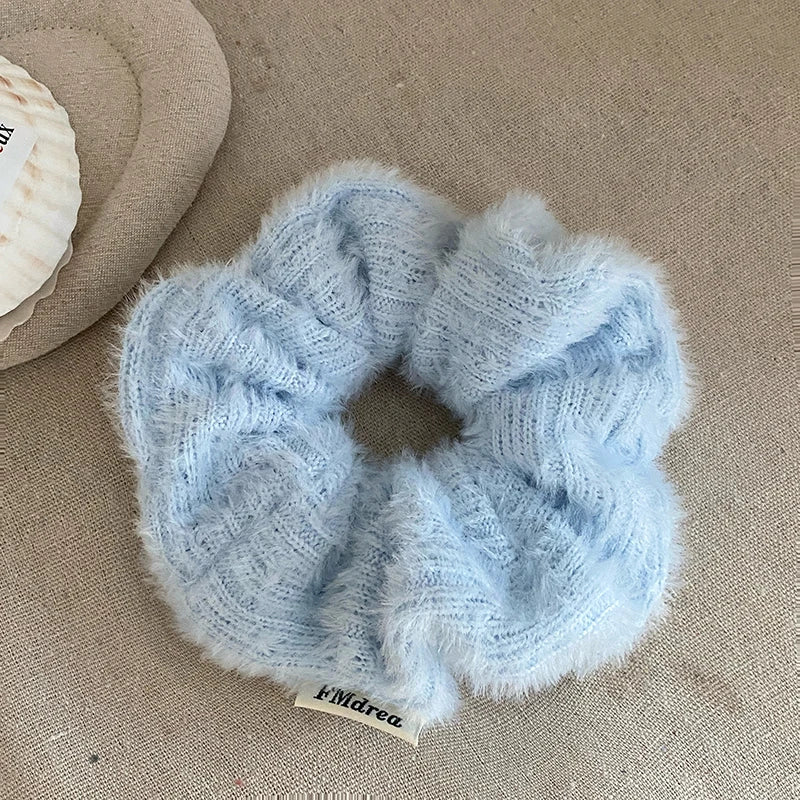 Fashion Simple Solid Color Sweet Scrunchies for Girls Minimalistic Elegant Trendy Hair Ties for Women Ladies Hair Accessories