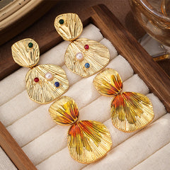 Women New Design 18k Gold-plated S925 Silver Earring Gold Elegant Fashion Trendy Factory Price in Stock Jewelry for Female Daily