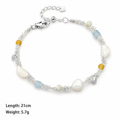 Fashion Freshwater Pearl Shell Amazonite Stone Jewelry Sets for Girls Necklaces Bracelets for Women Ladies Wholesale Bulk