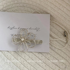 Fashion Chic Flowers Glitter Hair Clips for Girls Trendy Stylish Elegant Cute Sweet Alligators for Women Ladies Hair Accessories