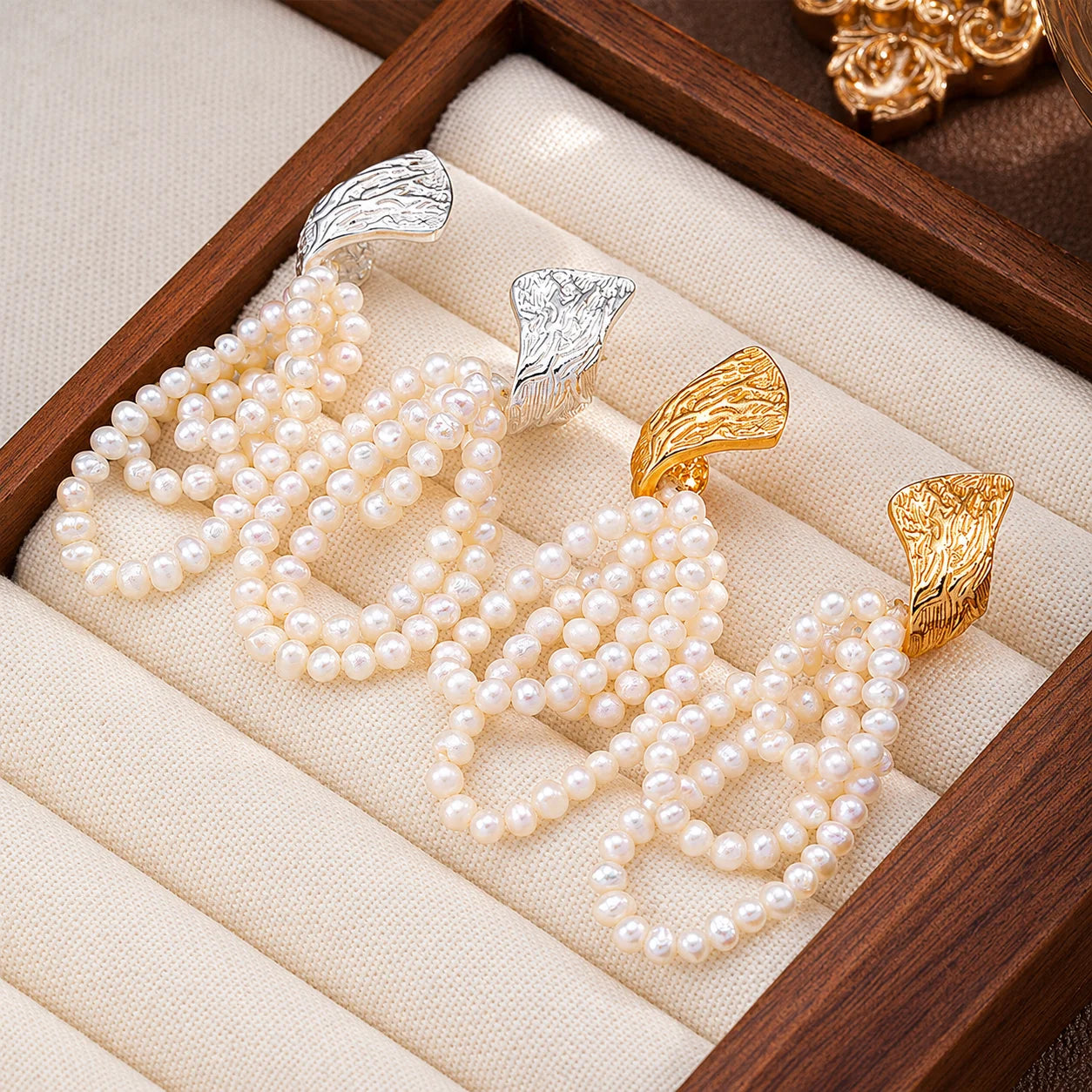 Fashion Freshwater Pearl S925 Silver  Copper Drop Earrings for Girls Elegant Jewelry for Women Ladies Wholesale China Factory